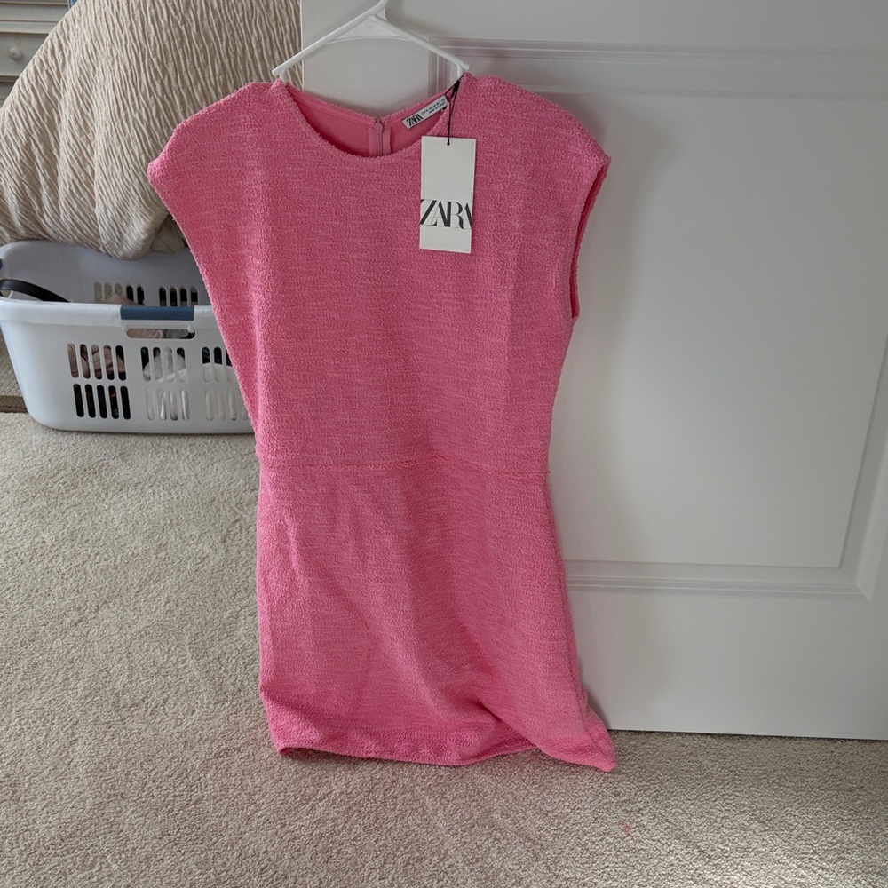 Zara Vibrant Pink Sleeveless Dress